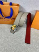 1:1 Replica Louis Vuitton LV Made Reversible Belt Taurillon Grey, LV Women Belt
