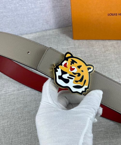 1:1 Replica Louis Vuitton LV Made Reversible Belt Taurillon Grey, LV Women Belt