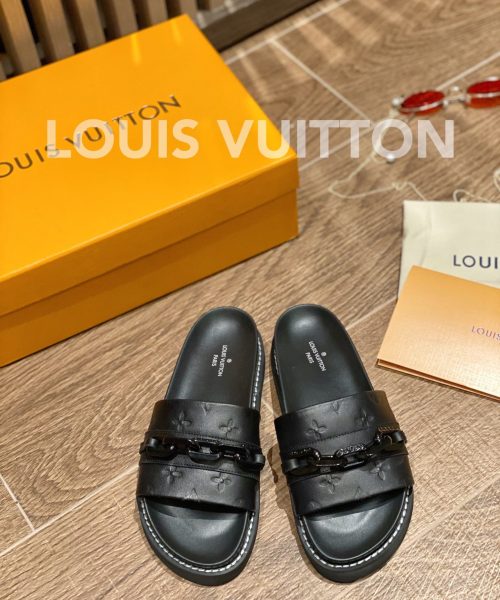 Louis Vuitton LV Sunset Flat Comfort Mule Black For Women LV