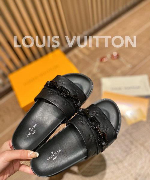 Louis Vuitton LV Sunset Flat Comfort Mule Black For Women LV