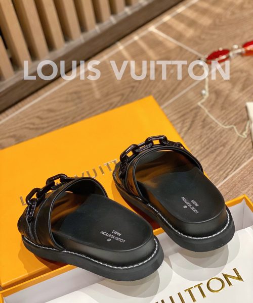 Louis Vuitton LV Sunset Flat Comfort Mule Black For Women LV