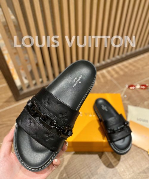 Louis Vuitton LV Sunset Flat Comfort Mule Black For Women LV