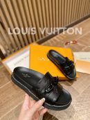 Louis Vuitton LV Sunset Flat Comfort Mule Black For Women LV