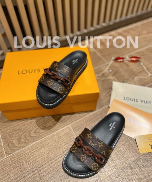 Louis Vuitton LV Sunset Flat Comfort Mule Black/Brown For Women LV