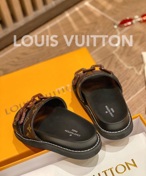 Louis Vuitton LV Sunset Flat Comfort Mule Black/Brown For Women LV