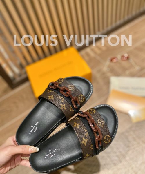 Louis Vuitton LV Sunset Flat Comfort Mule Black/Brown For Women LV