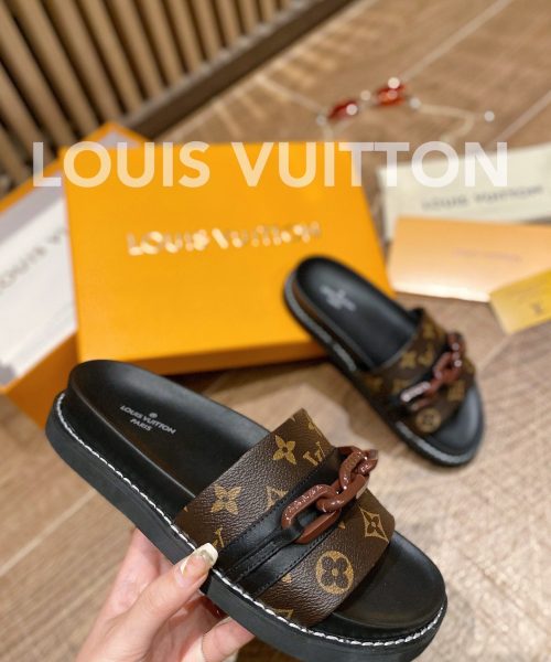 Louis Vuitton LV Sunset Flat Comfort Mule Black/Brown For Women LV
