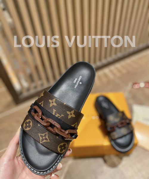 Louis Vuitton LV Sunset Flat Comfort Mule Black/Brown For Women LV