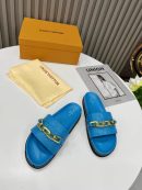 Louis Vuitton LV Sunset Flat Comfort Mule Blue For Women LV