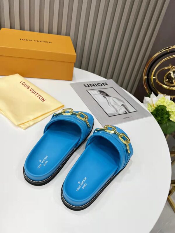 Louis Vuitton LV Sunset Flat Comfort Mule Blue For Women LV