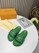 Louis Vuitton LV Sunset Flat Comfort Mule Green For Women LV 1A9RAK