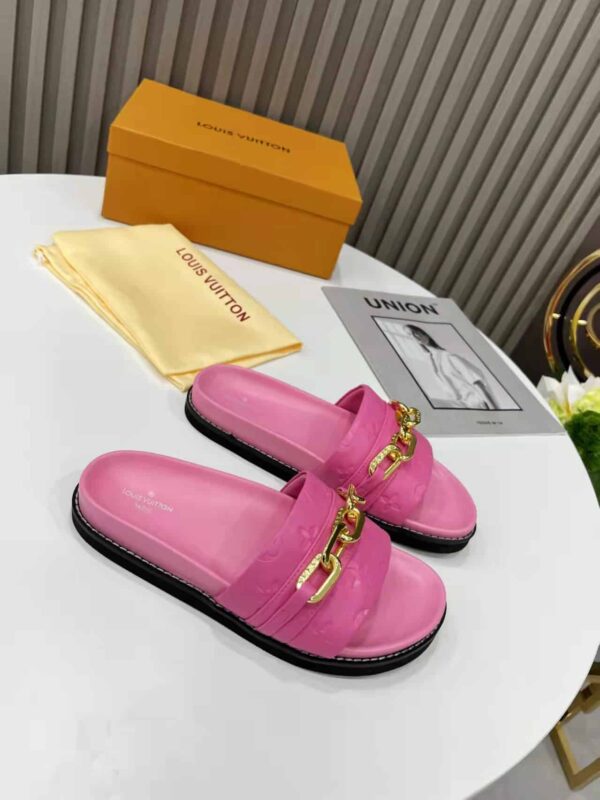 Louis Vuitton LV Sunset Flat Comfort Mule Pink For Women LV 1A9RAW
