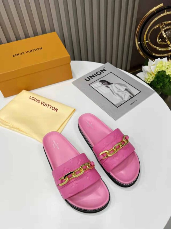 Louis Vuitton LV Sunset Flat Comfort Mule Pink For Women LV 1A9RAW