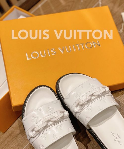 Louis Vuitton LV Sunset Flat Comfort Mule White For Women LV
