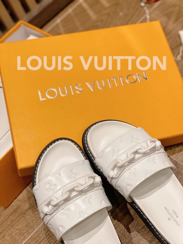 Louis Vuitton LV Sunset Flat Comfort Mule White For Women LV