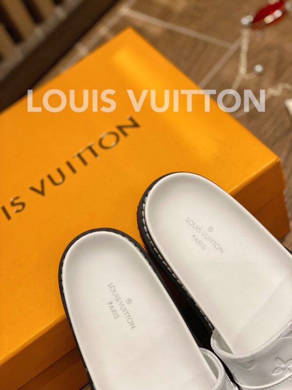 Louis Vuitton LV Sunset Flat Comfort Mule White For Women LV