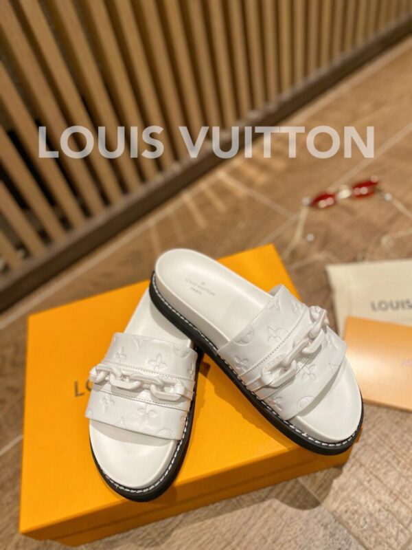 Louis Vuitton LV Sunset Flat Comfort Mule White For Women LV