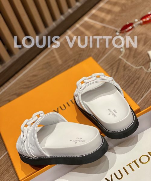 Louis Vuitton LV Sunset Flat Comfort Mule White For Women LV