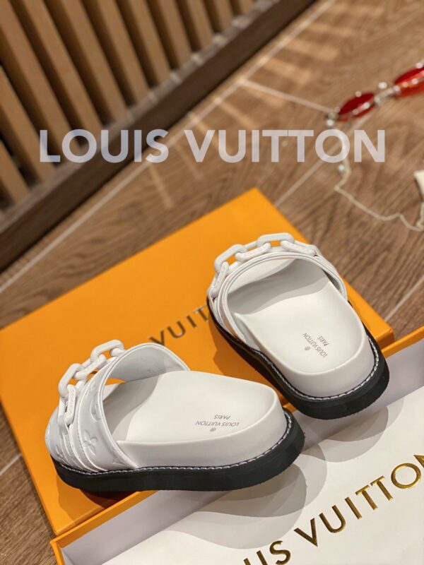 Louis Vuitton LV Sunset Flat Comfort Mule White For Women LV