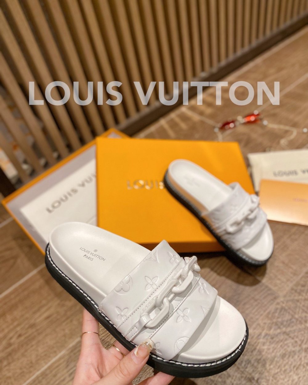 Louis Vuitton LV Sunset Flat Comfort Mule White For Women LV