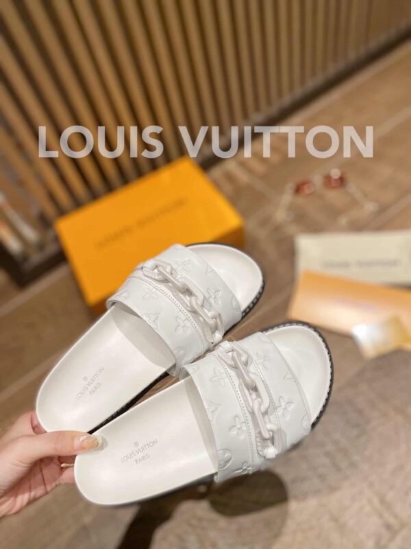 Louis Vuitton LV Sunset Flat Comfort Mule White For Women LV
