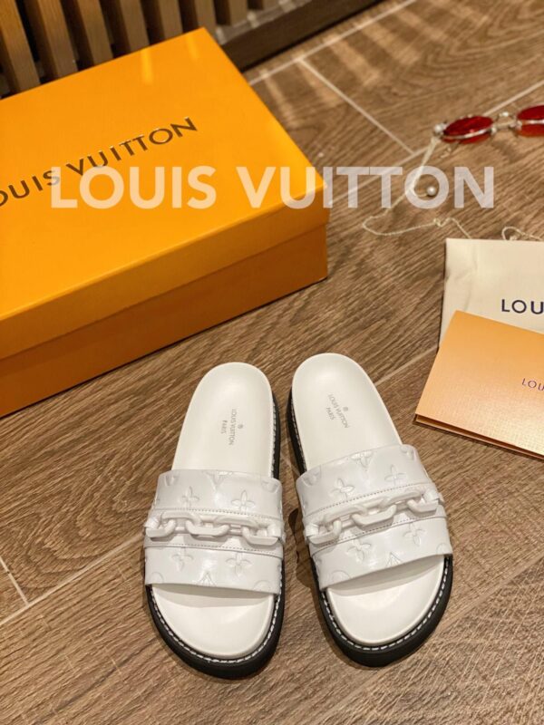 Louis Vuitton LV Sunset Flat Comfort Mule White For Women LV