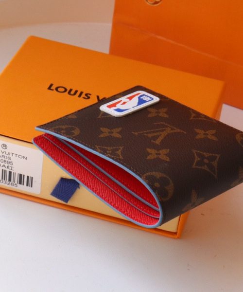 1:1 Replica Louis Vuitton LV X NBA Multiple Wallet Monogram Canvas For Men, Men's Wallet 12cm LV M80105