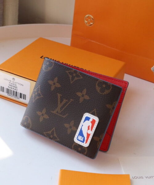 1:1 Replica Louis Vuitton LV X NBA Multiple Wallet Monogram Canvas For Men, Men's Wallet 12cm LV M80105