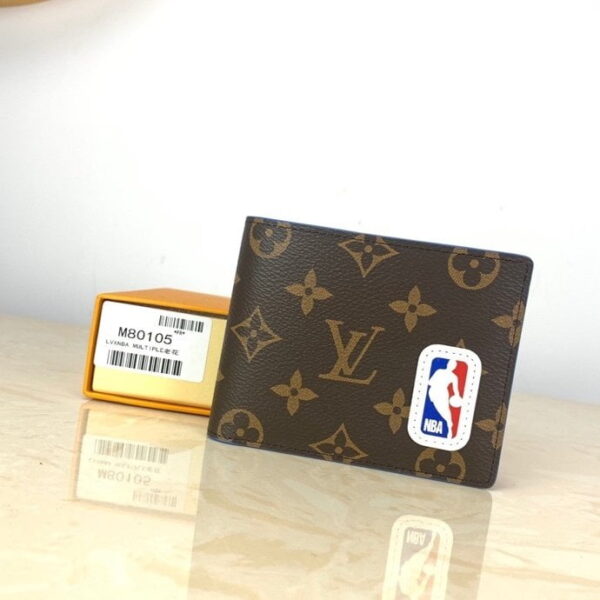Louis Vuitton LV x NBA Multiple Wallet Monogram Canvas For Men, Men's Wallet 4.5in/11.5cm LV M80105