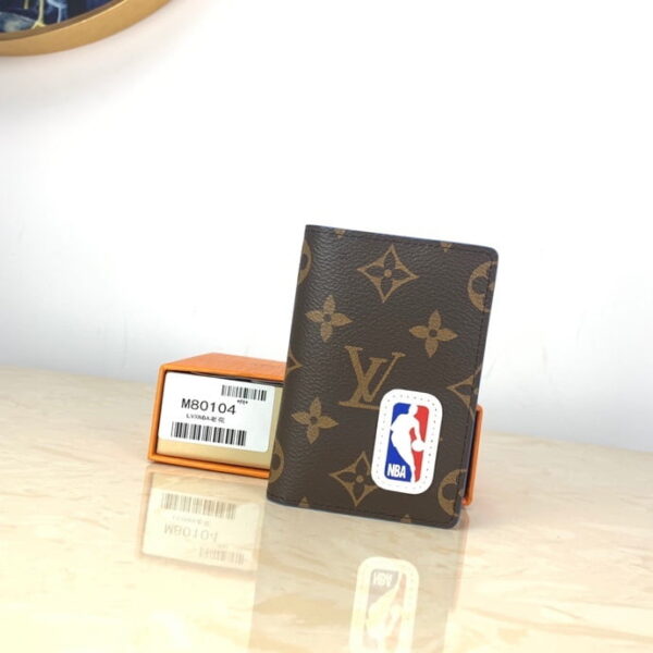 Louis Vuitton LV x NBA Pocket Organizer Monogram Canvas For Men, Men's Wallet 4.3in/11cm LV M80104