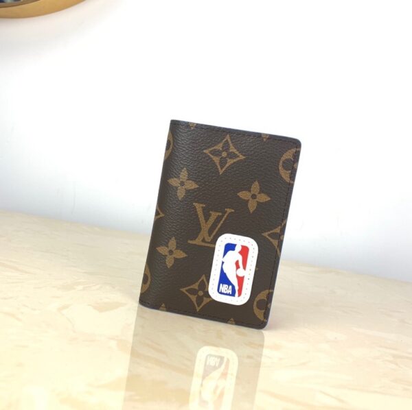 Louis Vuitton LV x NBA Pocket Organizer Monogram Canvas For Men, Men's Wallet 4.3in/11cm LV M80104