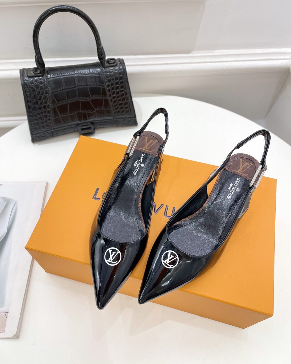 Louis Vuitton Magnetic Slingback Pump Black For Women LV 1A9O7U