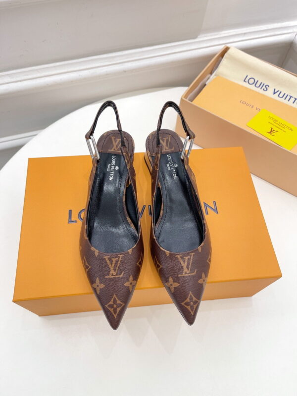 Louis Vuitton Magnetic Slingback Pump Brown For Women LV