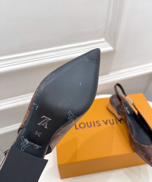 Louis Vuitton Magnetic Slingback Pump Brown For Women LV