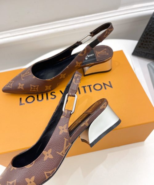 Louis Vuitton Magnetic Slingback Pump Brown For Women LV