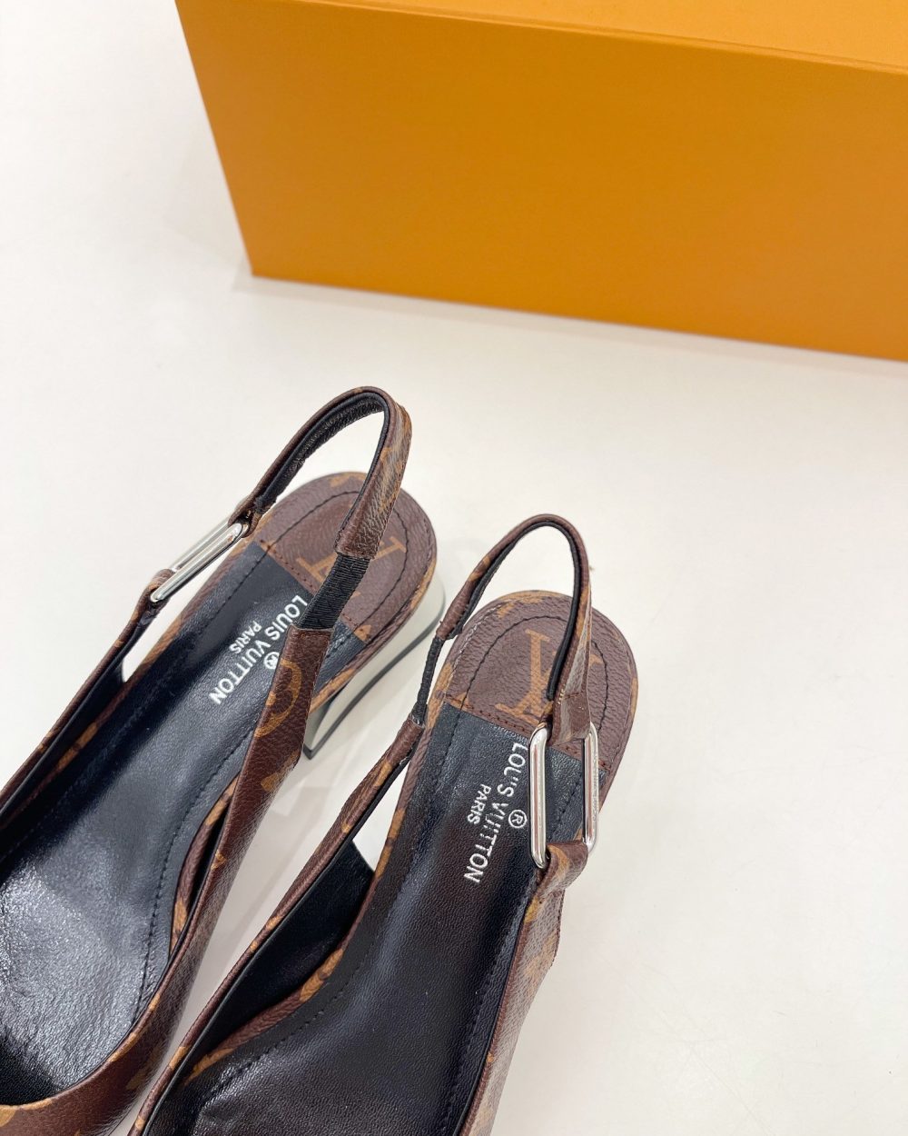 Louis Vuitton Magnetic Slingback Pump Brown For Women LV