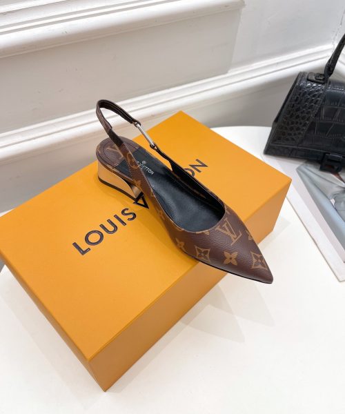 Louis Vuitton Magnetic Slingback Pump Brown For Women LV