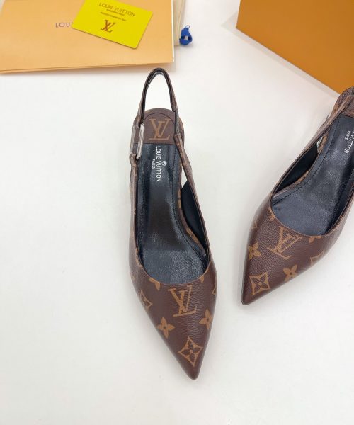 Louis Vuitton Magnetic Slingback Pump Brown For Women LV