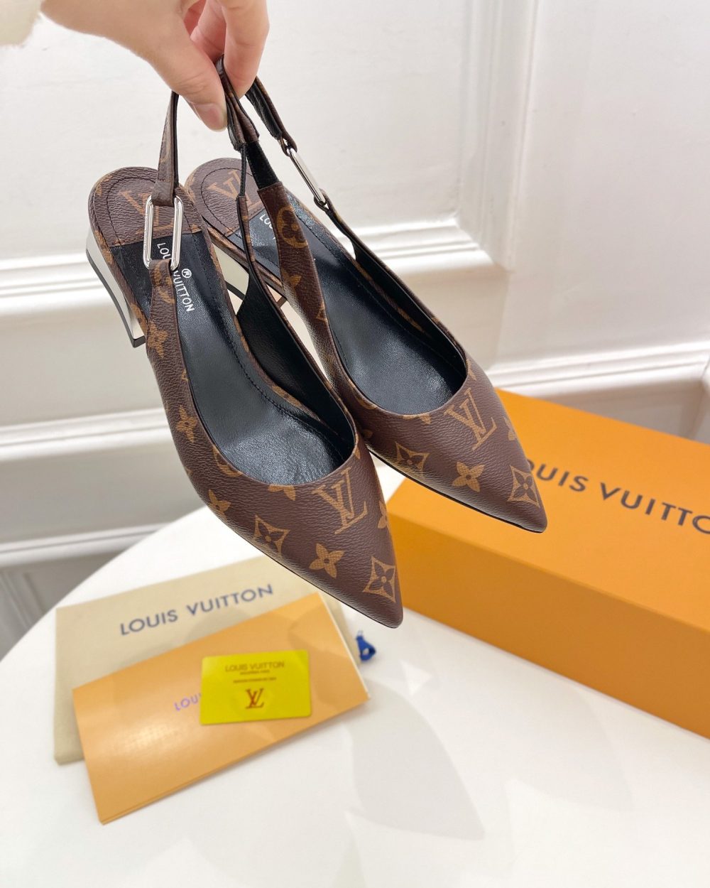Louis Vuitton Magnetic Slingback Pump Brown For Women LV