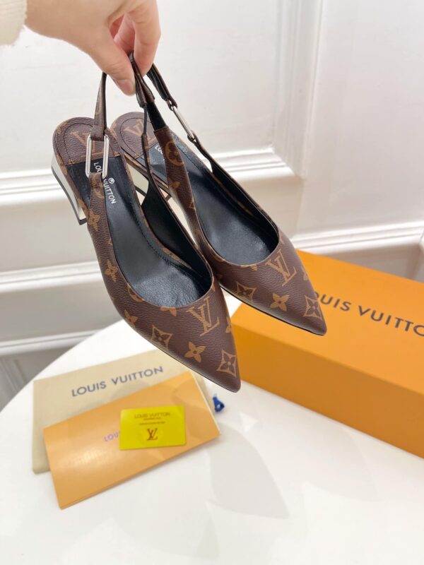 Louis Vuitton Magnetic Slingback Pump Brown For Women LV