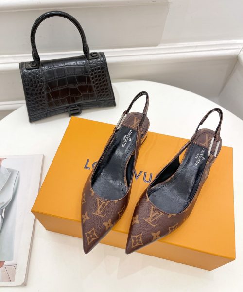Louis Vuitton Magnetic Slingback Pump Brown For Women LV