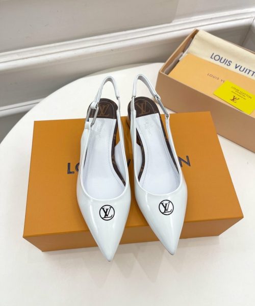 Louis Vuitton Magnetic Slingback Pump White For Women LV