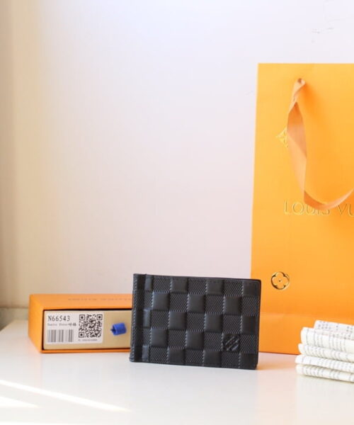 1:1 Replica Louis Vuitton Marco Wallet Damier Inifini For Men, Men's Wallet 4.5in/11.5cm LV