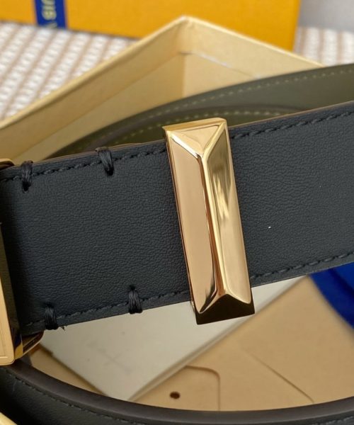 1:1 Replica Louis Vuitton Metropole LV Belt Black LV Women Belt