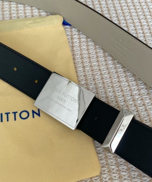 1:1 Replica Louis Vuitton Metropole LV Belt Black LV Women Belt