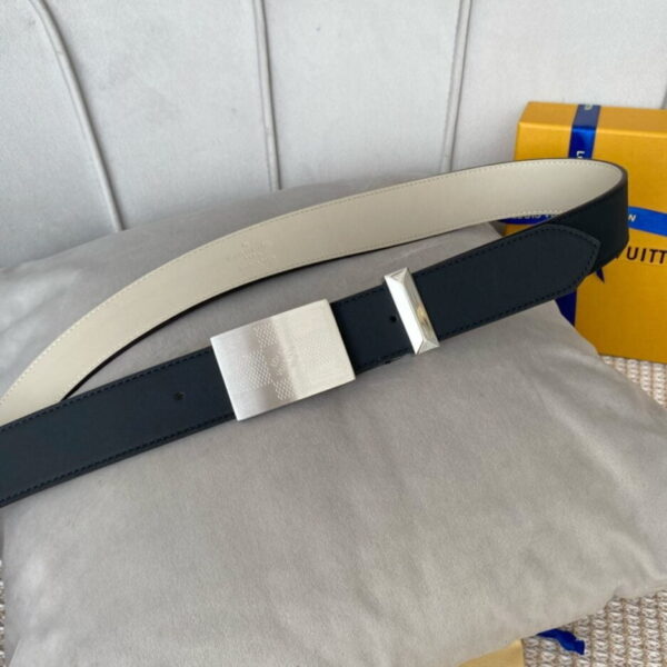 1:1 Replica Louis Vuitton Metropole LV Belt Black LV Women Belt