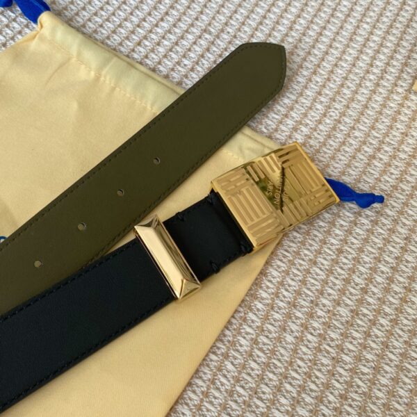 1:1 Replica Louis Vuitton Metropole LV Belt Black LV Women Belt