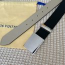 1:1 Replica Louis Vuitton Metropole LV Belt Black LV Women Belt