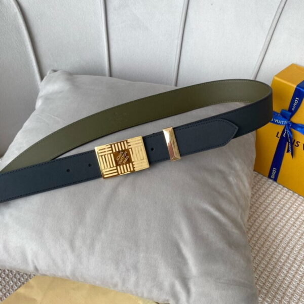 1:1 Replica Louis Vuitton Metropole LV Belt Black LV Women Belt