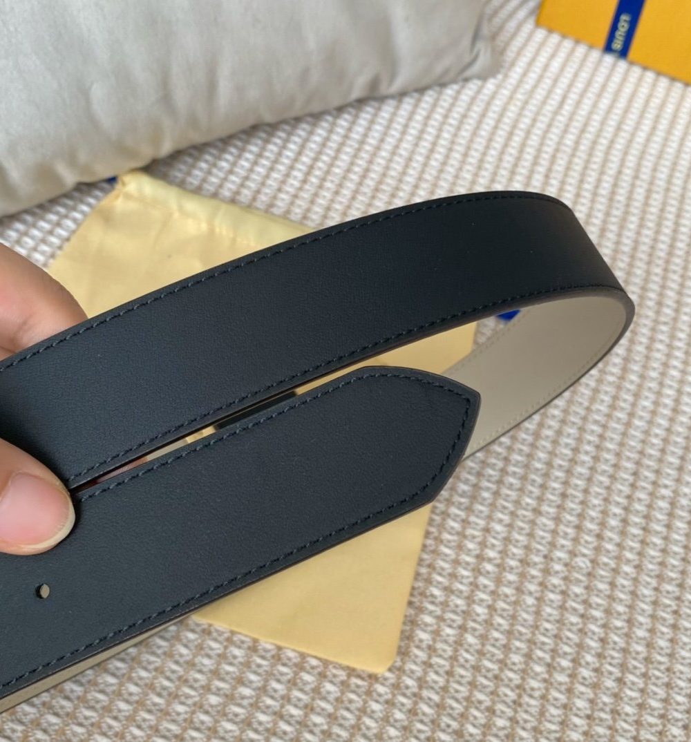 1:1 Replica Louis Vuitton Metropole LV Belt Black LV Women Belt